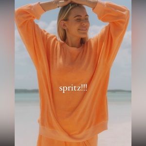 Daily drills oversized terry crew neck in spritz
